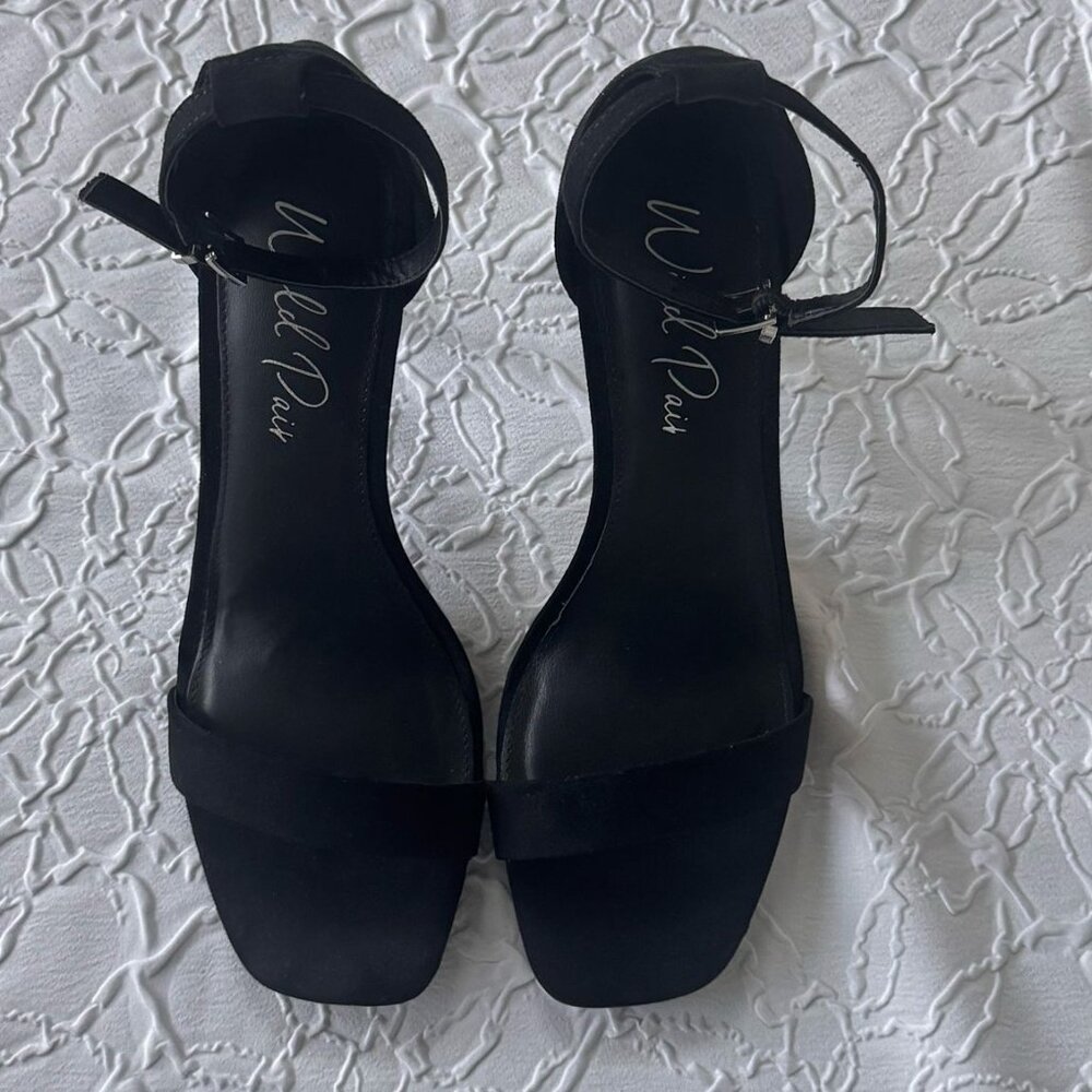 Wild Pair Black Heels with Ankle Strap
